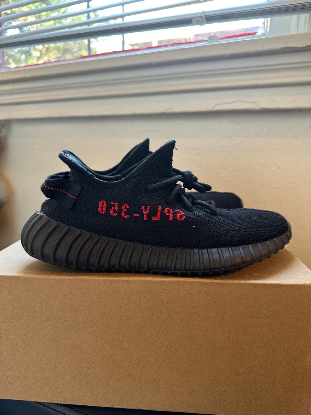 adidas Yeezy Boost 350 V2 Sneakers - Black/Red